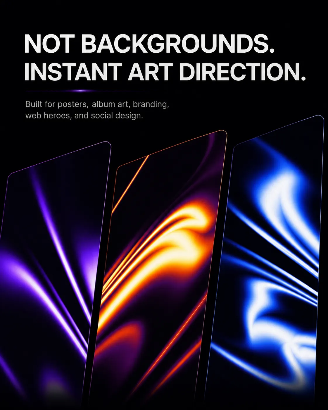 A cinematic light field preview used as instant art direction