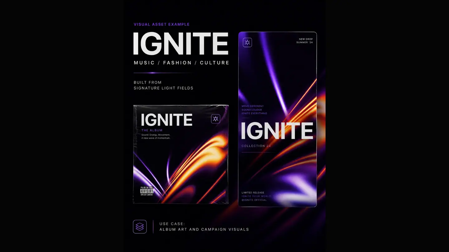 Album campaign concept study using Signature Light Fields across a release world
