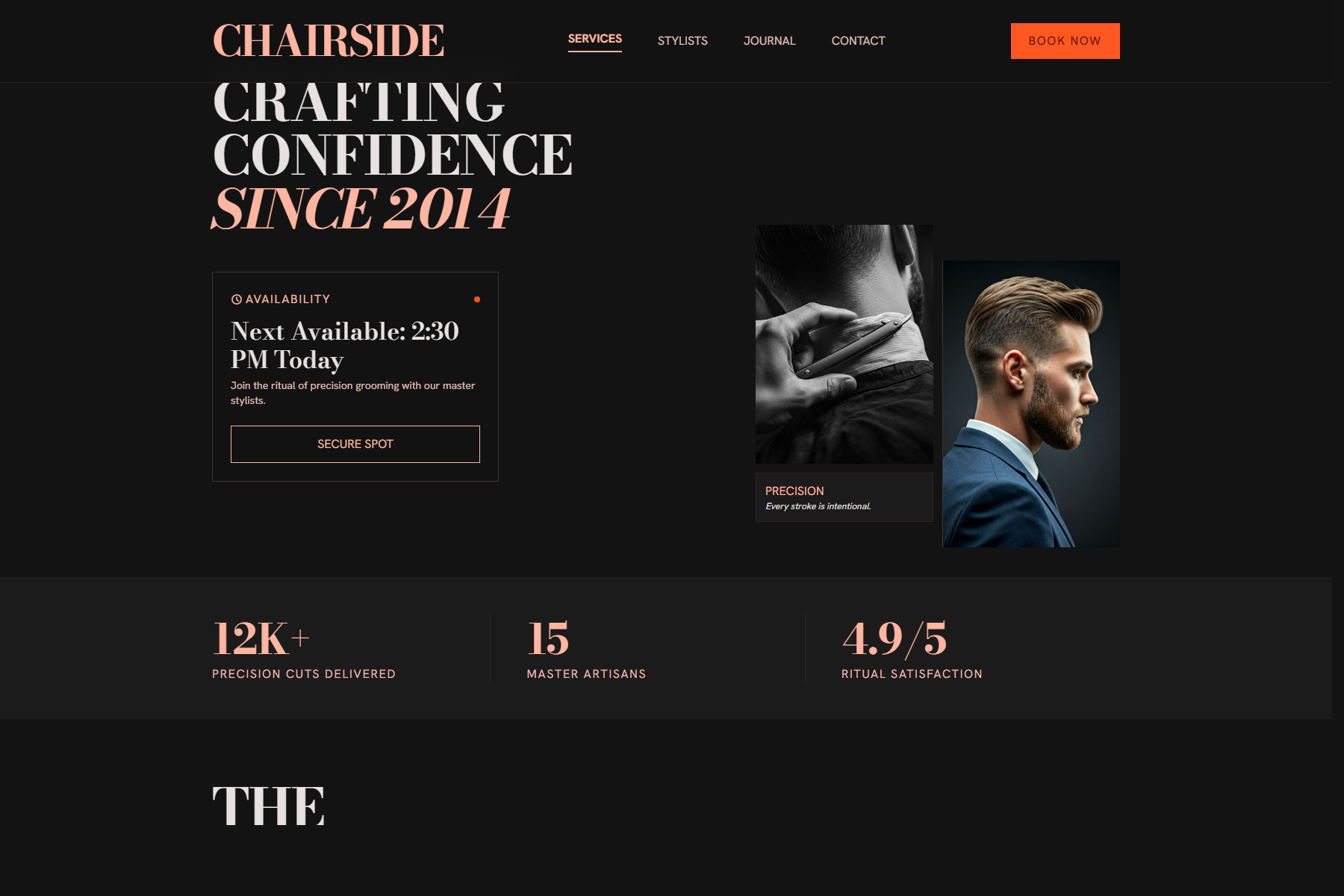 Chairside website template screenshot