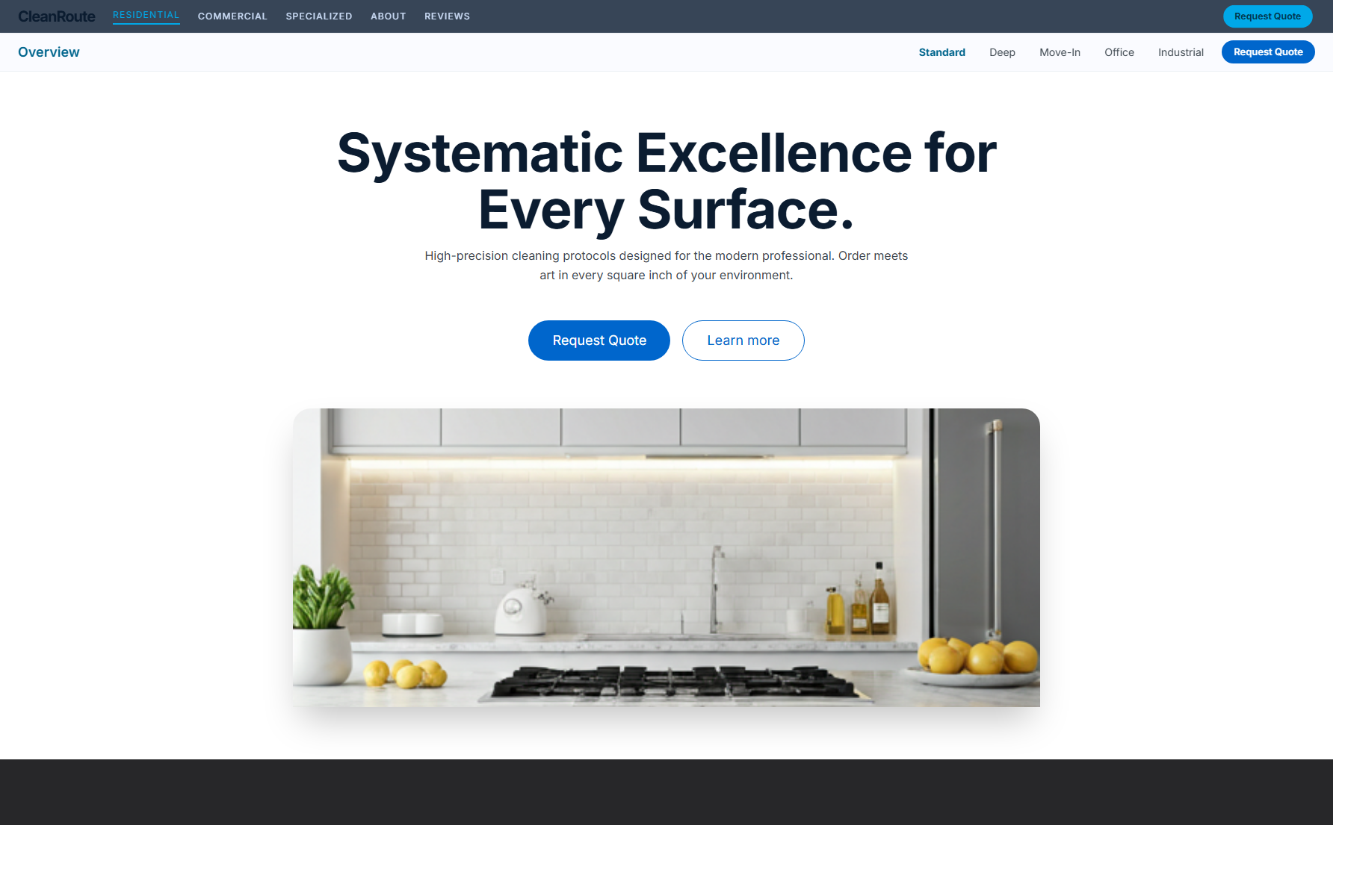 CleanRoute website template screenshot