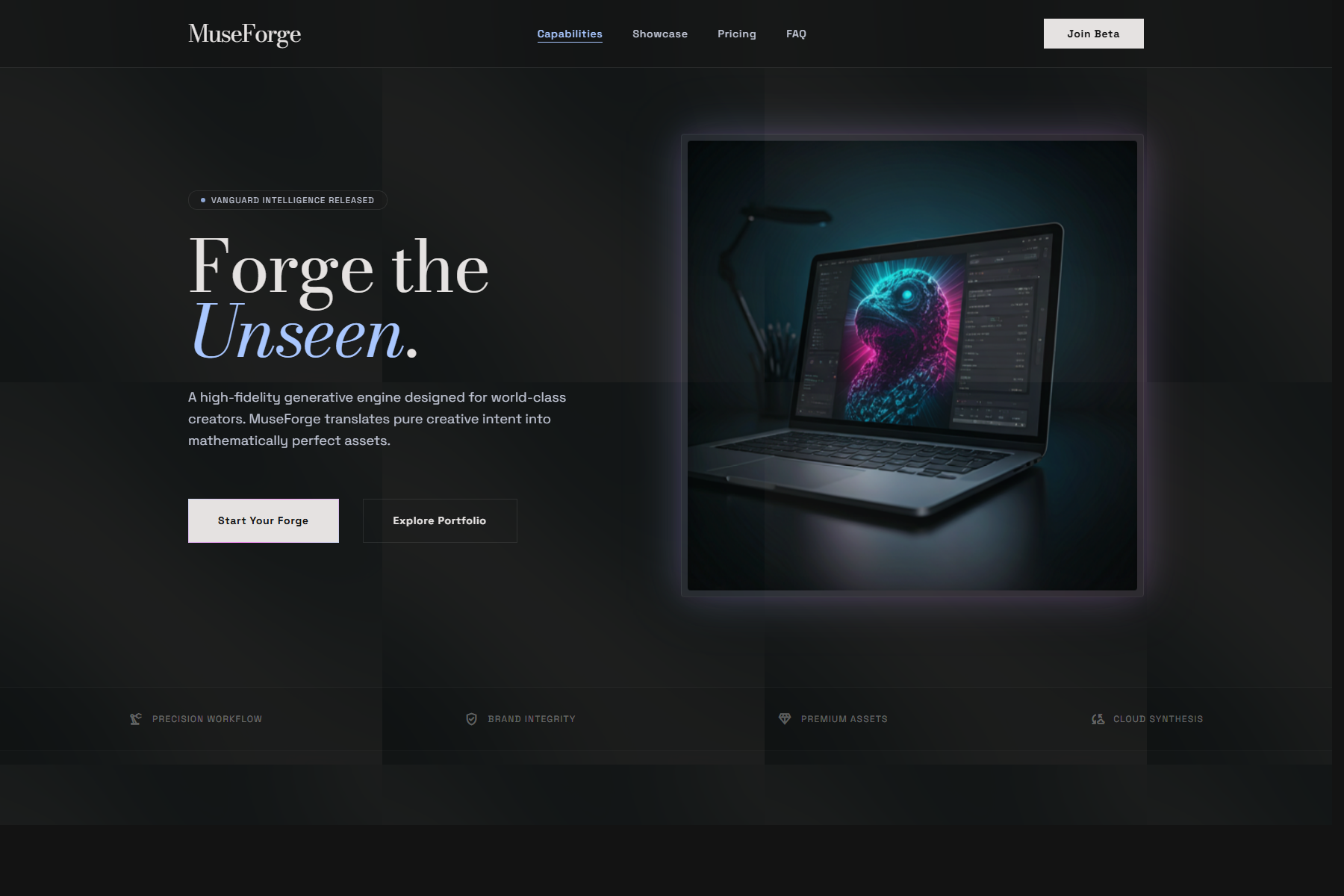 MuseForge website template screenshot