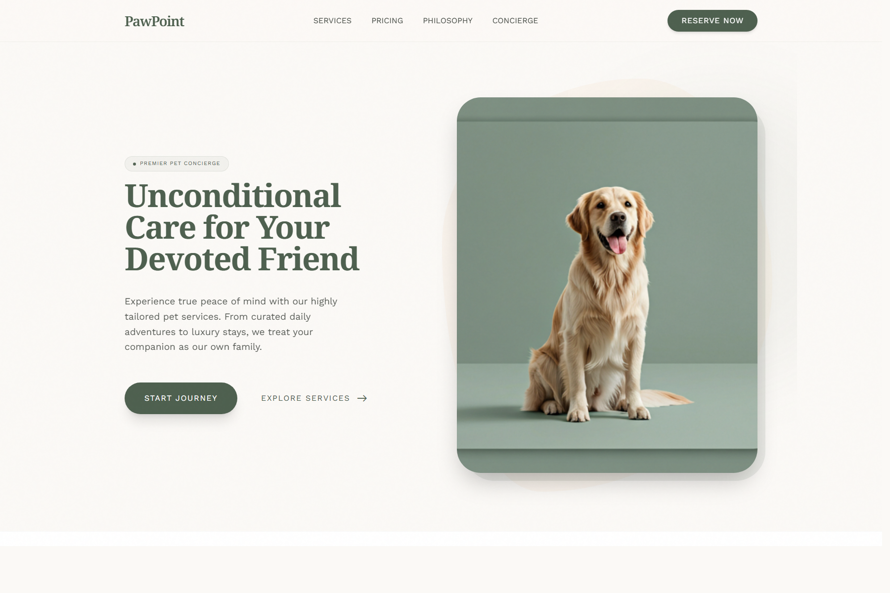 PawPoint website template screenshot