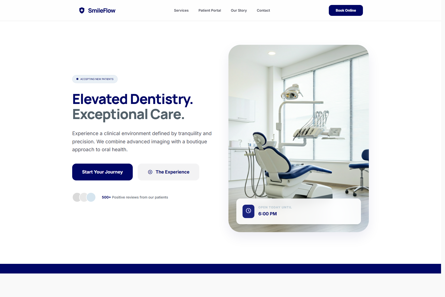 SmileFlow website template screenshot