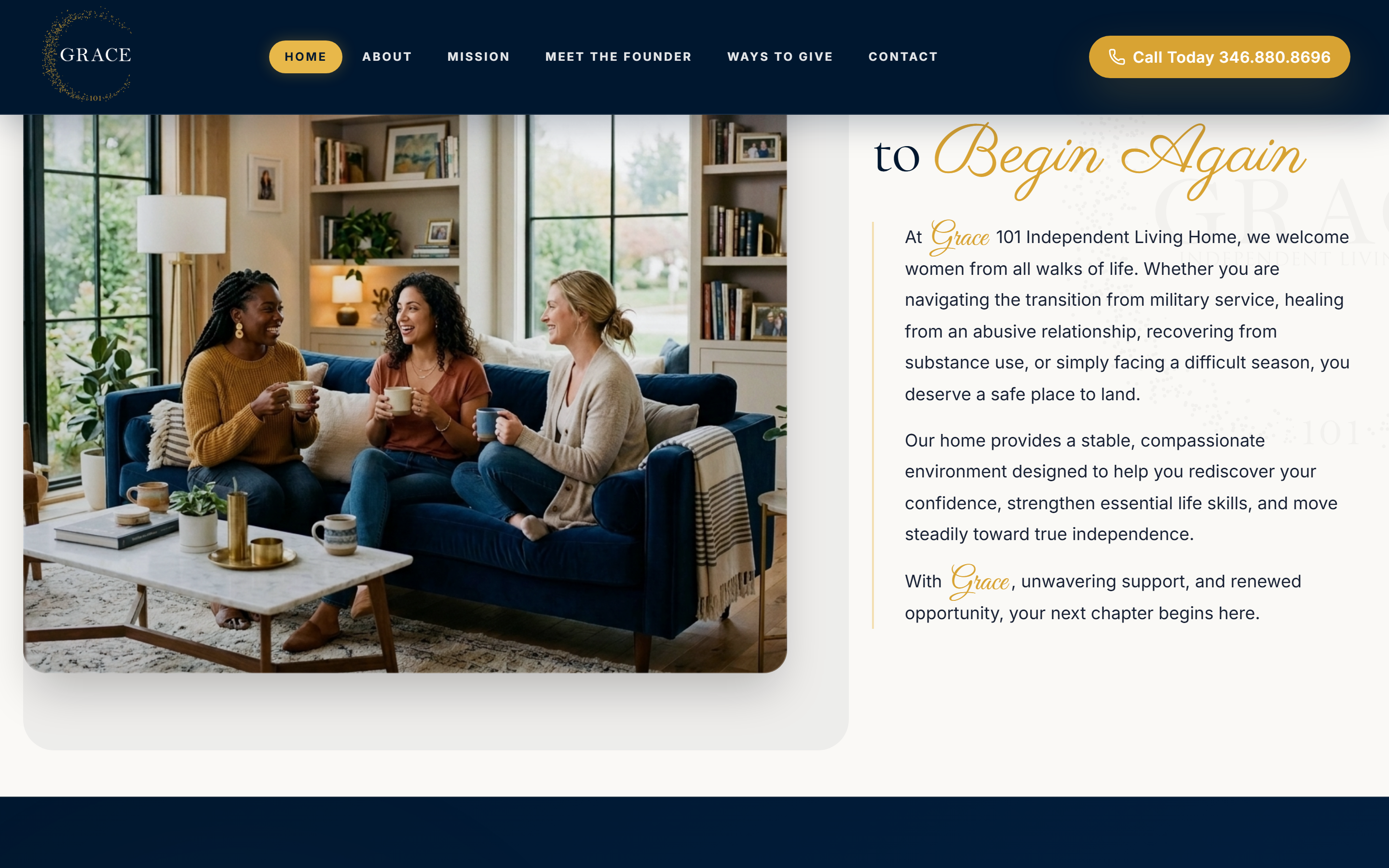 Grace 101 — Community features, shared living spaces, life skills development